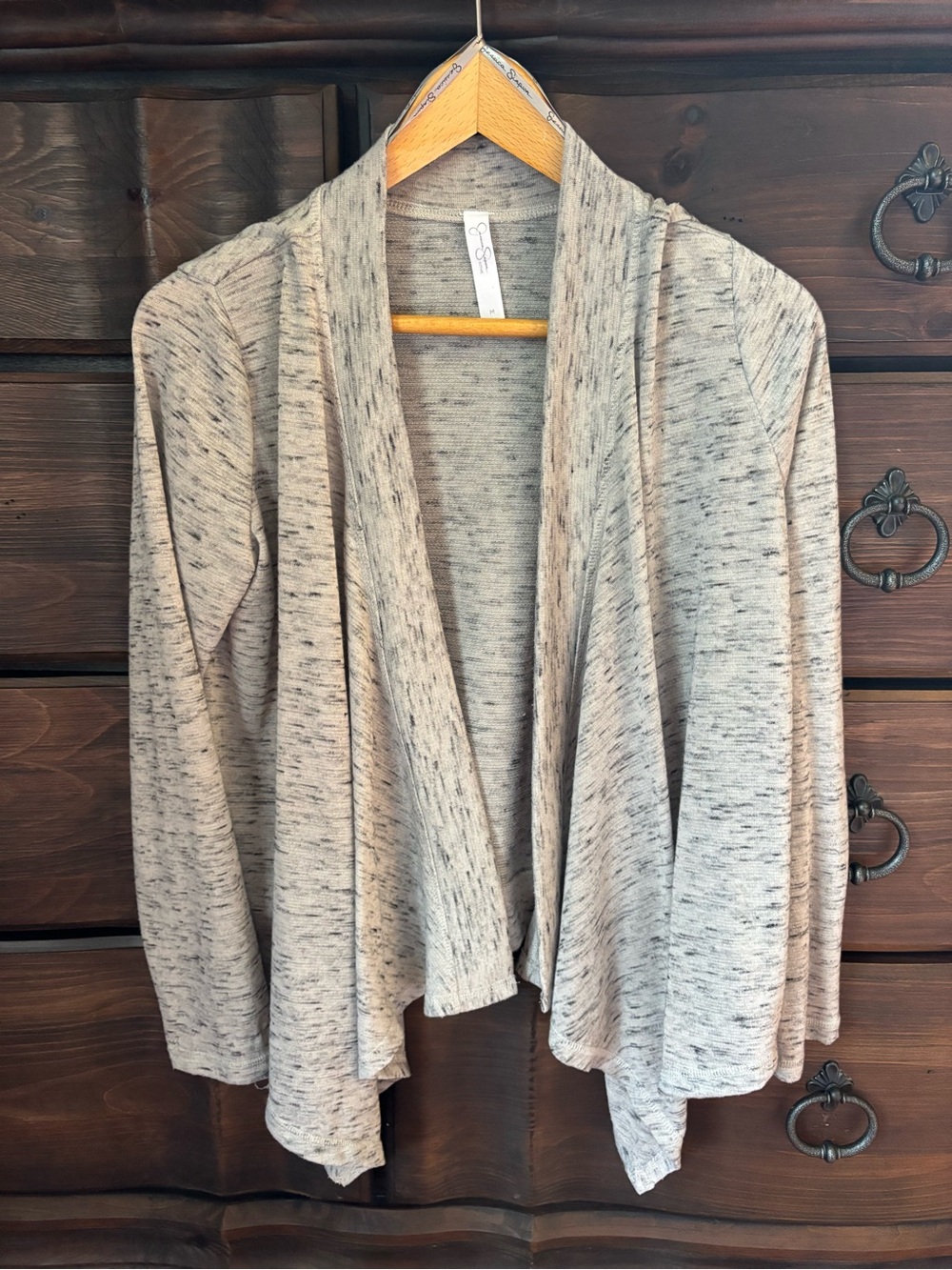 Jessica Simpson Active Open Front Cardigan, Size M, Gray